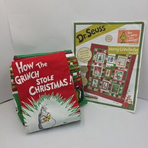 Dr Seuss Grinch Christmas Fabric Quilt Panel Bundle Robert Kaufman Holiday
